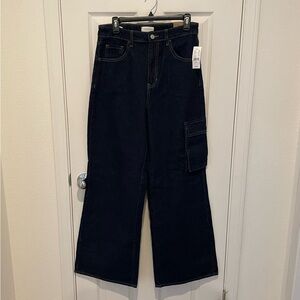 Pacific Sunwear - PacSun Wide Leg High Rise Jeans - Size 29 - Rigid Dark Wash